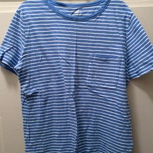 Blue striped t shirt